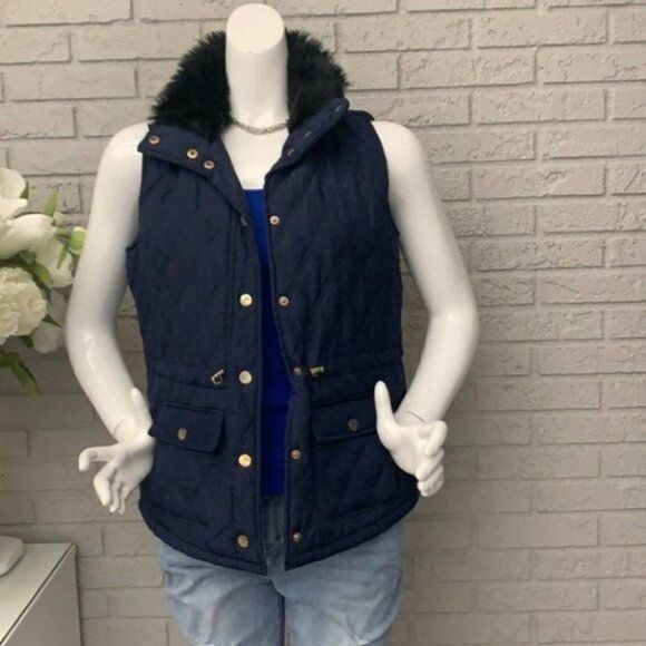 Casual Identity Quilted Vest Size Sp - Picture 1 of 12